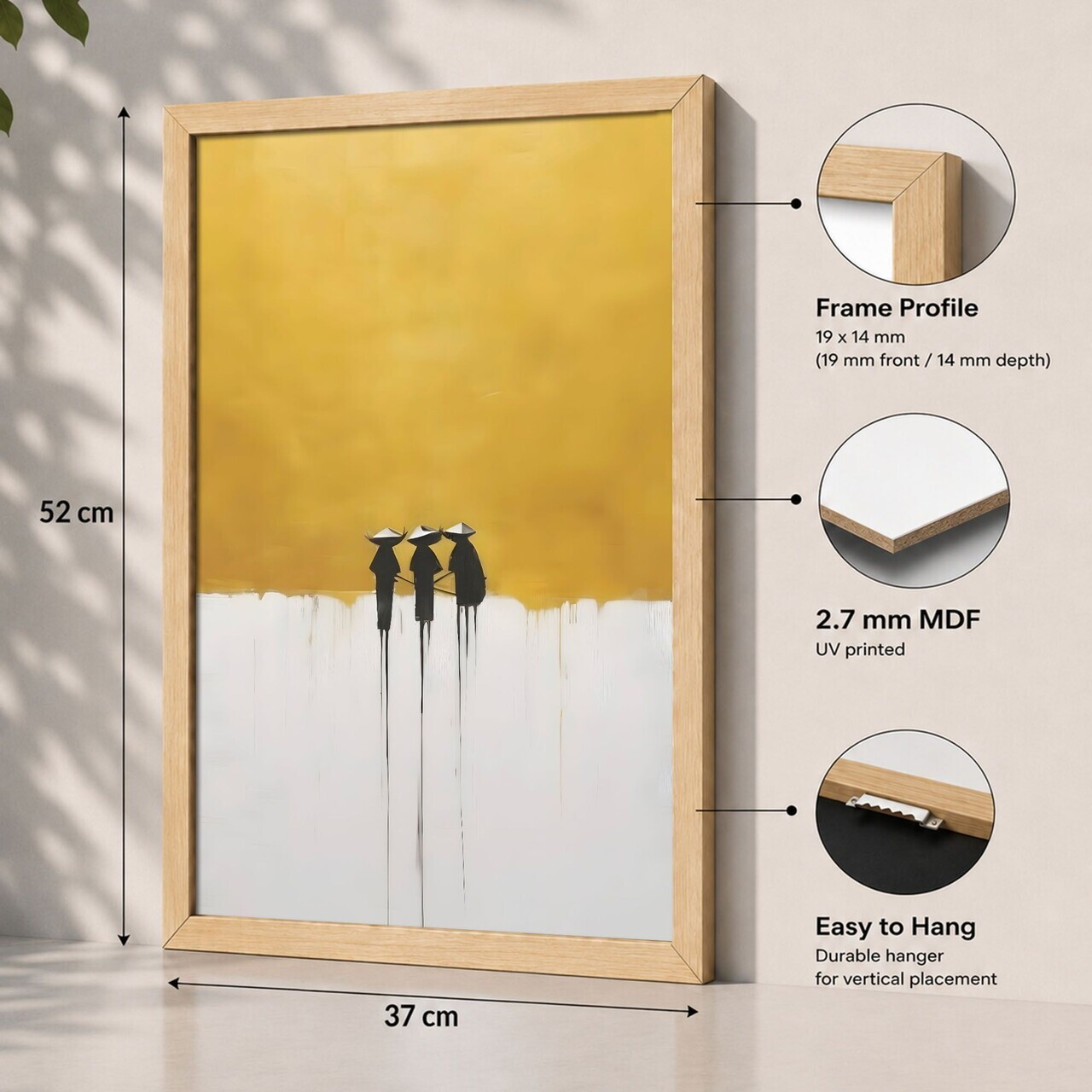 Tablou decorativ, 3752AACT-027, Fundal: 100% MDF (Grosime: 2,7 mm) Vopsire: Imprimare UV, Multicolor — imaginea 2