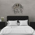 Decoratiune de perete, Love of Birds 2, Metal, Dimensiune: 86 x 75 cm, Multicolor