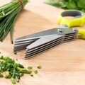 Foarfeca de bucatarie cu lame multiple 5-in-1 InnovaGoods, 21 cm, inox/plastic/cauciuc