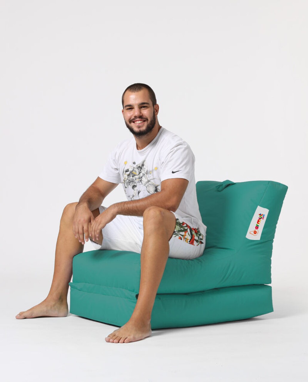 Fotoliu Extensibil, Siesta, Ferndale Bean Bag, 55 - 180 Cm, Poliester Impermeabil, Turcoaz