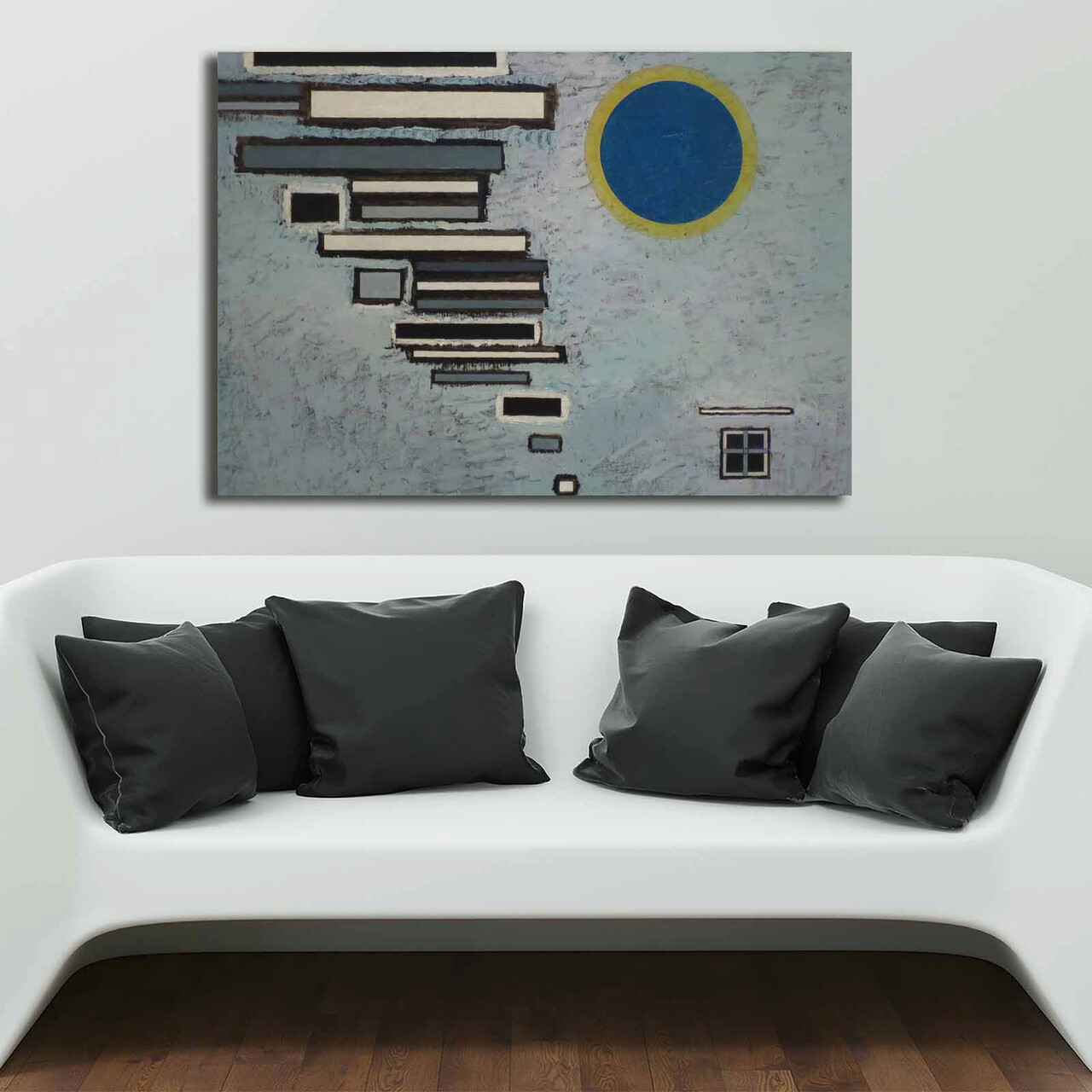 Tablou decorativ, 70100KANDINSKY015, Canvas, Lemn, Multicolor