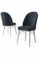Set de scaune, Charlotte, Ritim, Metal, Antracit/Alb