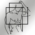 Decoratiune de perete, Fit Man, metal, 39 x 51 cm, negru