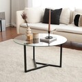 Masuta de cafea Trio Sehpa, Neostill, D75x42 cm, negru/transparent