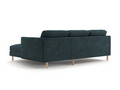 Coltar dreapta 3 locuri, Eden, Micadoni, 250x150x90 cm, tesatura structurata, verde albastrui melanj