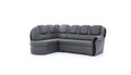 Coltar extensibil stanga 3 locuri ELTAP, L-086, Lord, 243x180x112 cm, lemn/poliester, gri inchis/negru