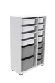 Dulap multifunctional, Estella, Rine 2D4K8U, Alb/Gri