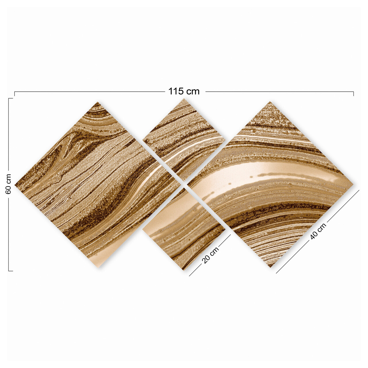 Set 4 tablouri decorative, 4MDF596699, MDF, Imprimat UV, Multicolor