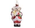 Glob Bear with baby, Decoris, 6x5.2x12 cm, sticla, multicolor