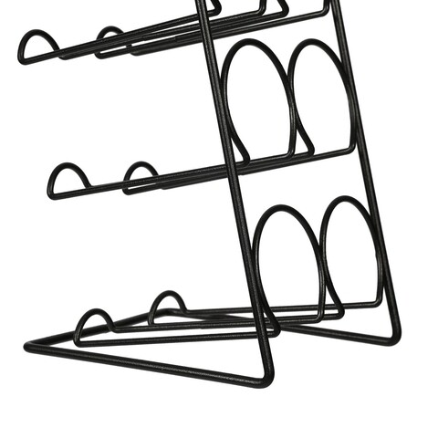 Suport pentru sticle de vin, Puqa Design, Jade, 20.5x22x34.5 cm, Metal, Negru