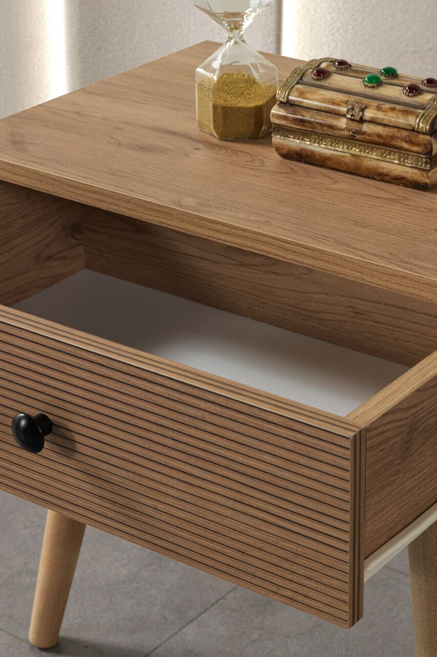 Noptiera, Hanah Home, Vita 5108, 55x49x55 cm, PAL, Stejar — imaginea 5