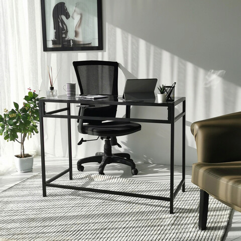 Birou, Neostill, Network Çalışma Masası / 100x45cm M100F, 100x75x45 cm, Negru / Fume mezoni.ro