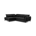 Coltar extensibil stanga 4 locuri ELTAP, LT-10SAV, Noble, 255x201x100 cm, lemn/poliester, negru