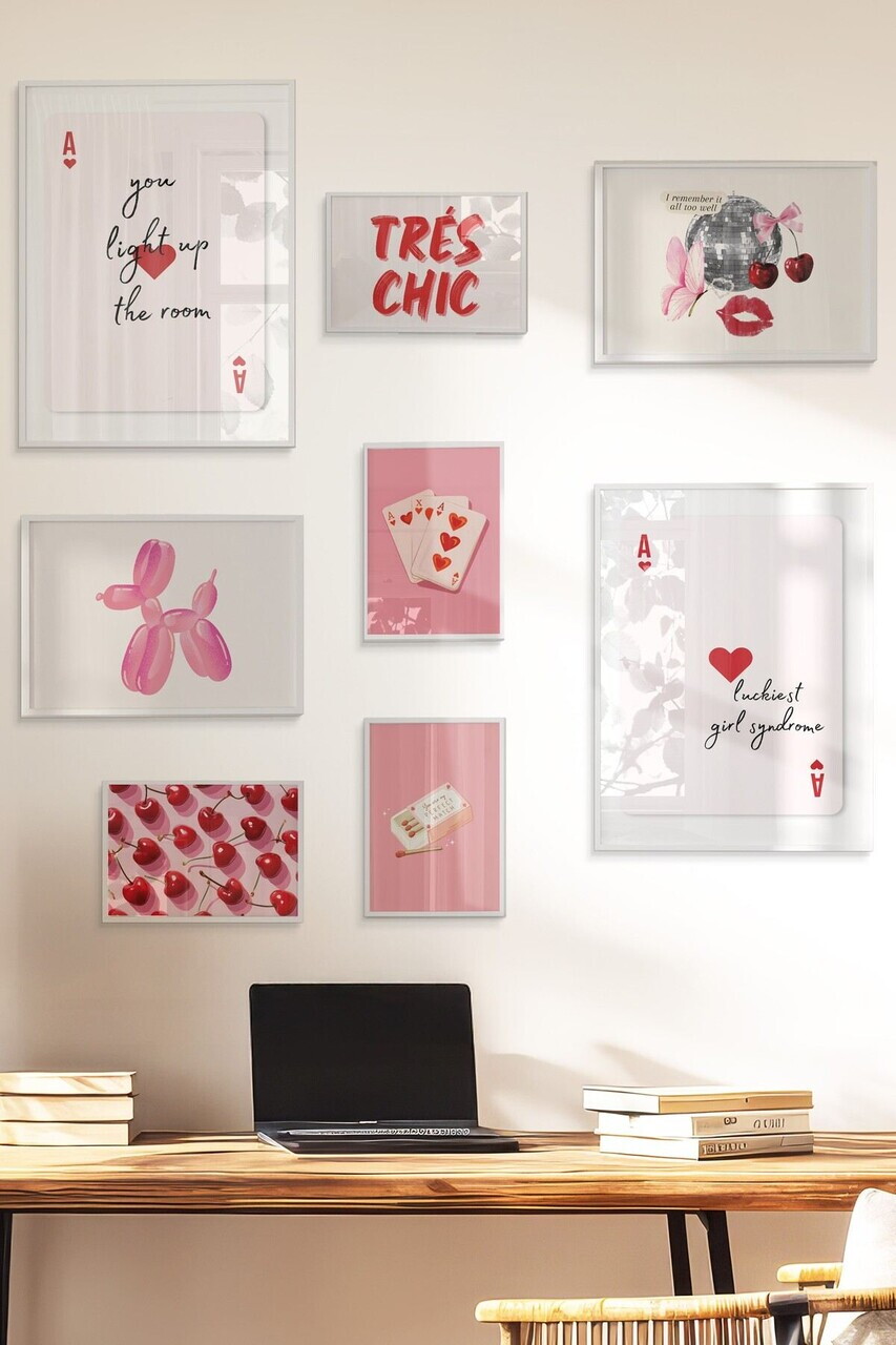 Tablou decorativ, Çgs-063-White-Byk, Lemn masiv, Față: 100% PVC STICLĂ, Multicolor - view 3