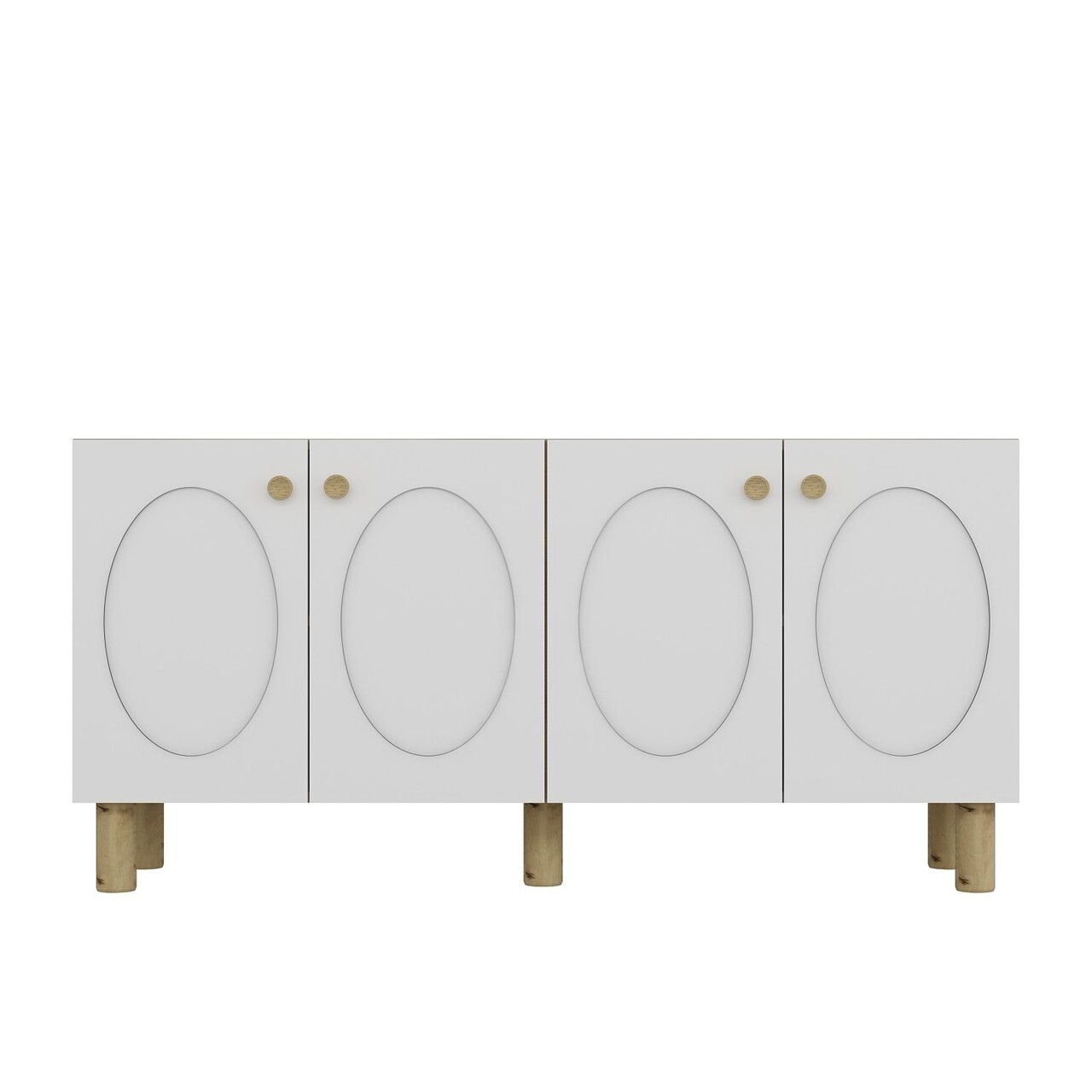 Consola, Hanah Home, Nef, 150x75x32 cm, PAL , Maro, Alb - view 3