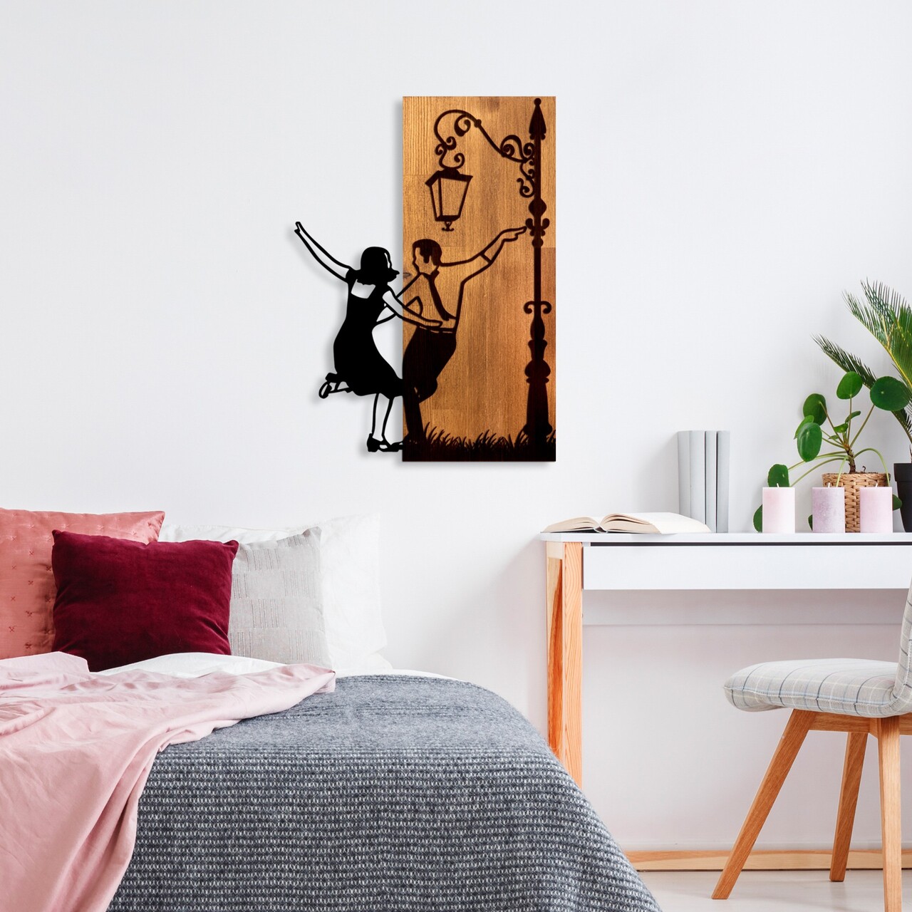Decoratiune de perete, La La Land, Lățime: 42 cm, Nuc / Negru - view 3