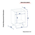 Dulap pentru bucatarie, Furny Home, Sema, 60x85x57 cm, Alb