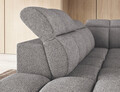Coltar extensibil stanga 4 locuri ELTAP, LT-04PAO, Falconn, 258x208x107 cm, lemn/poliester, gri inchis