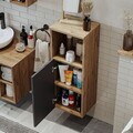Dulap de baie, Hanah Home, 2467, 35x90x30 cm, MDF, Pin Atlantic / Antracit