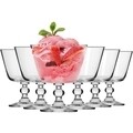 Set 6 cupe inghetata si desert, Krosno, sticla, 380 ml