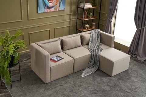 Coltar moduler lina kose koltuk , balcab home, 80x80x72 cm, lemn, crem