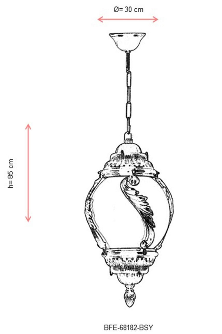 Lustra de exterior, Avonni, 685AVN1211, Plastic ABS, Alb/Negru