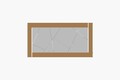 Oglinda decorativa, Siam, Pierre, 60x120x2.2 cm, MDF , Bronz / Alb