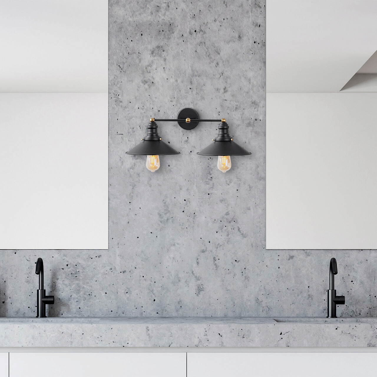 Aplica de perete, Fulgor, 942FLG2166, Metal, Negru