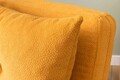 Canapea extensibilă cu 2 locuri, Futon, 859FTN2728, Metal , Galben mustar