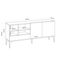 Comoda TV, Emerald, Orela, 180 x 80 x 40 cm, pal melaminat, stejar