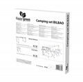 Set masa si 4 scaune pliabile pentru camping Bilbao, Happy Green, otel/aluminiu