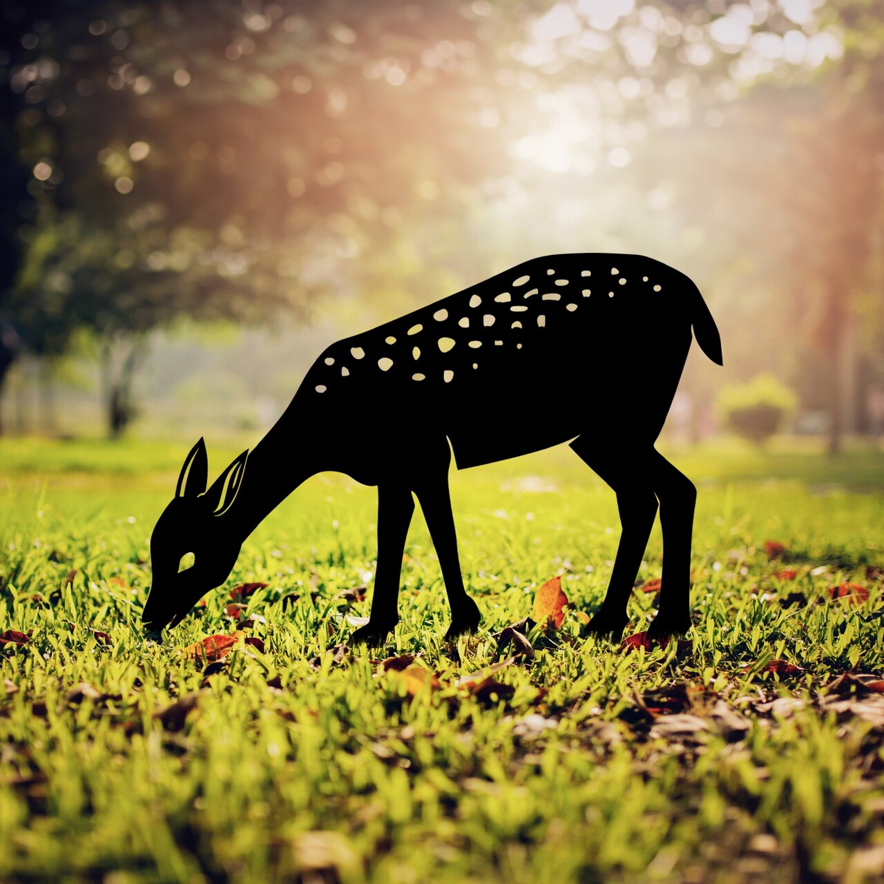 Obiect decorativ de grădină, Gazelle 01, 64x72 cm, Negru - view 2