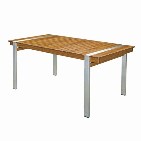 Masa pentru gradina Norah, 160 x 85 x 74 cm, lemn de salcam/inox BigBuy Home