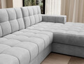 Coltar extensibil dreapta 3 locuri ELTAP, RT-84MO, Blezalt, 240x150x82 cm, lemn/poliester, gri deschis