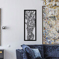 Decoratiune de perete, Vuslat, metal, 20 x 51 cm, negru