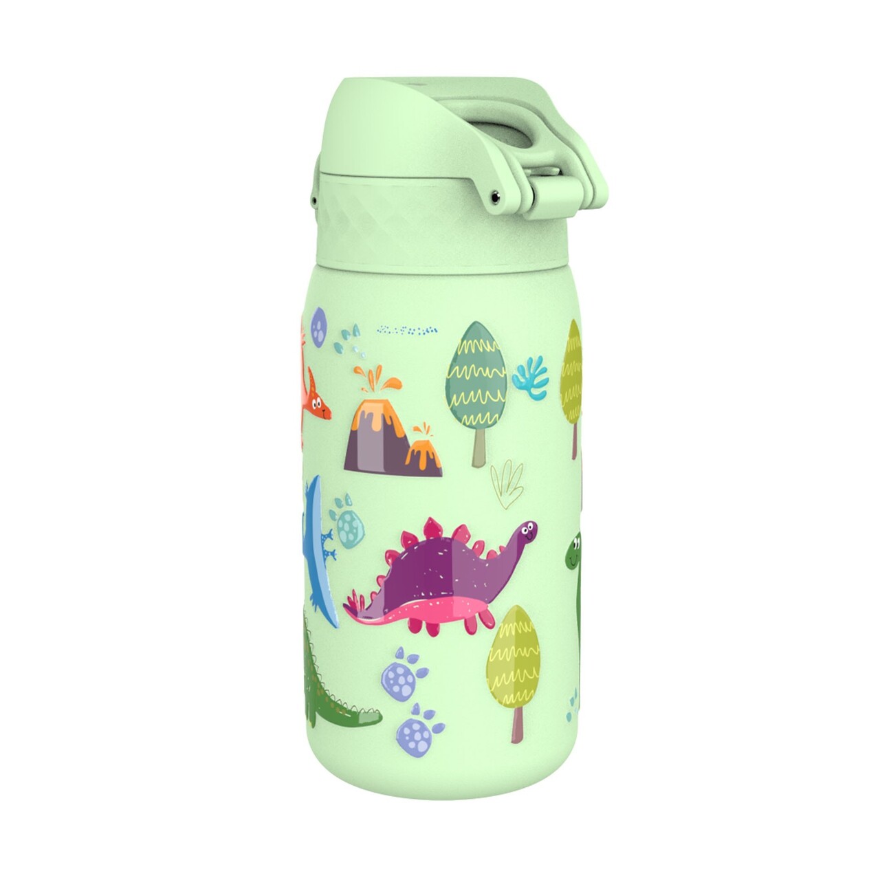 Sticla apa pentru copii, inox, 320ml, Surf Green, Dinosaurs - Ion8 - imagine 3