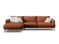 Coltar stanga 4 locuri, Naomi, Micadoni Home, 285x170x75 cm, tesatura structurata, caramiziu