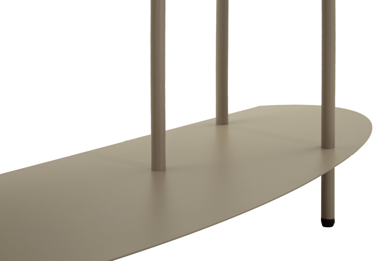 Consola, Mauro Ferretti, Saturn Plus, 118x34x82 cm, metal, gri dove - imagine 2