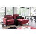 Coltar extensibil dreapta 3 locuri ELTAP, Lore-73, Lorelle, 225x160x105 cm, lemn/poliester, rosu