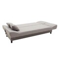 Canapea extensibila 3 locuri Tiko, Pakoworld, 200x85x90 cm, textil, gri