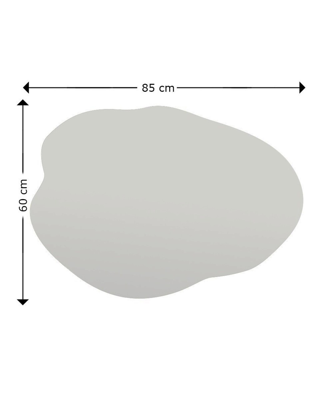 Oglinda decorativa, Siam, Ohho, 60x85x2.2 cm, MDF , Negru