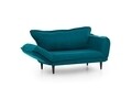 Canapea extensibila Vino Daybed, Futon, 3 locuri, 200x70 cm, metal, petrol verde