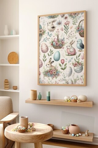 Tablou decorativ, Arteastermodel18-3348, MDF, Multicolor
