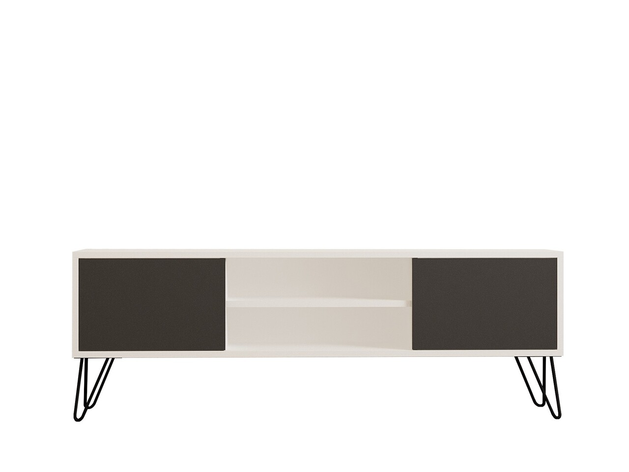 Comoda TV, Hanah Home, Hare, 140x50x30 cm, Alb / Antracit — imaginea 6