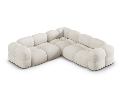 Coltar simetric 4 locuri, Loretto, Cosmopolitan Design, 250x250x68 cm, tesatura structurata, bej