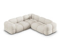 Coltar simetric 4 locuri, Loretto, Cosmopolitan Design, 250x250x68 cm, tesatura structurata, bej