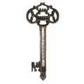 Termometru Key Antique, InArt, 9x1.5x21 cm, fier, maro/auriu