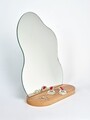Oglinda cosmetica, Lumisfera, Crystal Dew Large, Sticla/MDF, Lemn