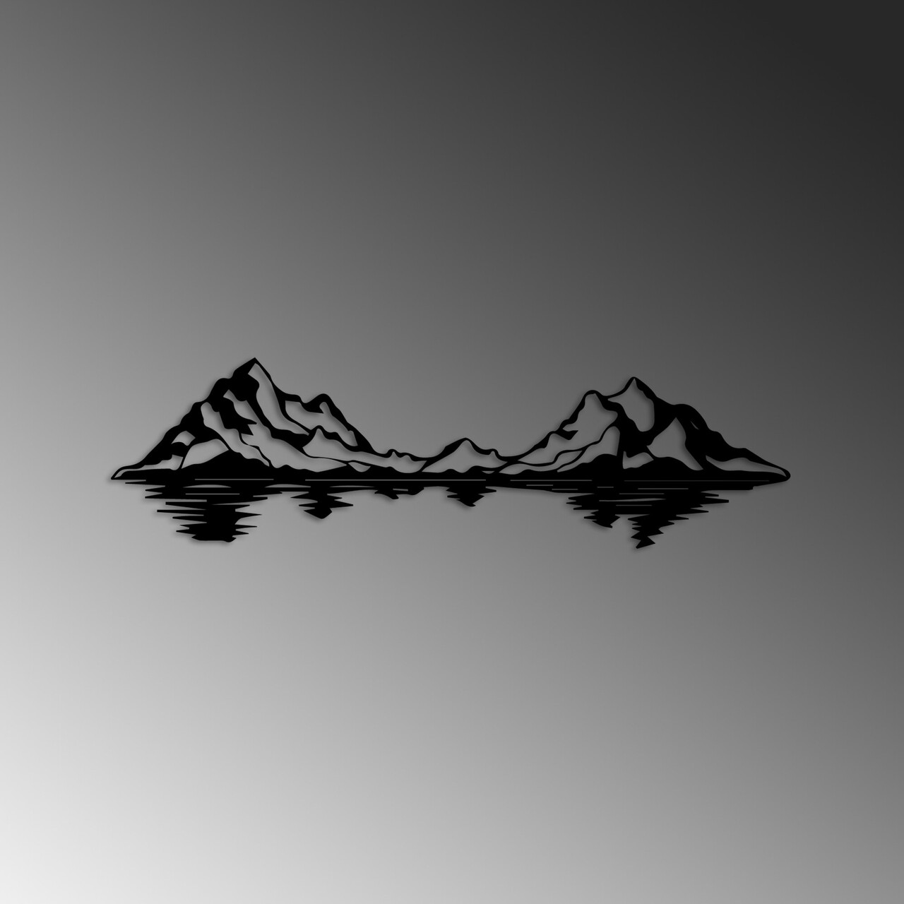 Decoratiune de perete, Landscape 1, Dimensiune: 68 x 19 cm, Negru - view 4