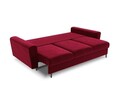 Canapea extensibila 3 locuri, Moghan, Micadoni Home, BL, 235x100x88 cm, catifea, rosu